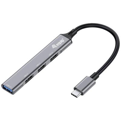 Equip 128961 USB-C (USB 3.2 Gen 2) multiport hub 4 poorten Zwart, Grijs Equip 128961 USB-C (USB 3.2 Gen 2) multiport hub 4 poorten Zwart, Grijs
