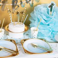 Blauwe Servetten Verjaardag 1 Jaar Sterretjes (16st) - thumbnail