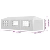 Partytent 3x9 m wit - thumbnail