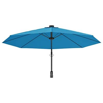 VidaXL Wandparasol met leds 290 cm zeeblauw