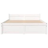 Bedframe massief hout wit 120x190 cm - thumbnail