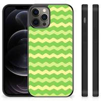 iPhone 12 Pro Max Bumper Case Waves Green - thumbnail