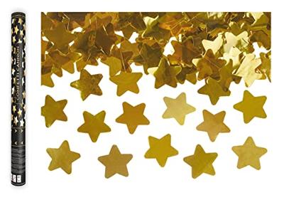 Confetti kanon Gouden sterren 40 cm