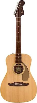 Fender Malibu Player Natural WN Gold Pickguard elektrisch-akoestische westerngitaar