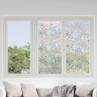 VidaXL Raamfolies 3 st mat 3d regenboogpatroon pvc - thumbnail