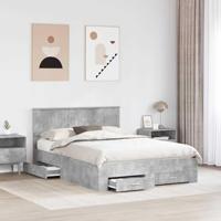 Bedframe met lade met hoofdeinde met opslag Bewerkt hout - thumbnail