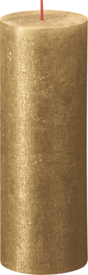 Bolsius shimmer rustiekkaars 190/68 goud Bolsius shimmer rustiekkaars 190/68 goud