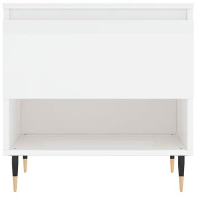 Salontafels 2 st 50x46x50 cm bewerkt hout hoogglans wit Salontafels 2 st 50x46x50 cm bewerkt hout hoogglans wit