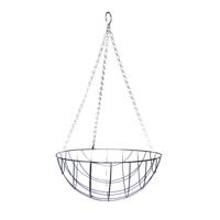 Hanging basket zwart gecoat metaal - L - thumbnail
