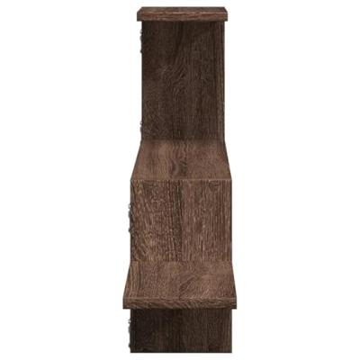 Wandschap 104x15x49 cm bewerkt hout bruin eikenkleurig Wandschap 104x15x49 cm bewerkt hout bruin eikenkleurig