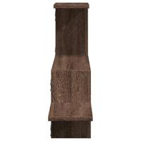 Wandschap 104x15x49 cm bewerkt hout bruin eikenkleurig - thumbnail