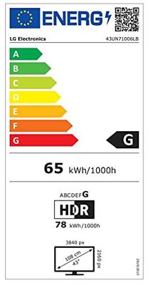 LG 43UN71006 - 43 inch (109 cm) - 4K UHD - LED - 2020 - SMART