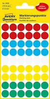 Avery Ronde etiketten diameter 12 mm, geassorteerde kleuren, 270 stuks - thumbnail