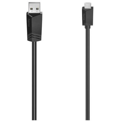 Hama Micro-USB-kabel, USB 2.0, 480 Mbit/s, 3,00 m Kabel Zwart Hama Micro-USB-kabel, USB 2.0, 480 Mbit/s, 3,00 m Kabel Zwart