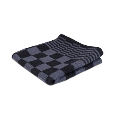 Wecoline Weco theedoek geblokt zwart 70x70cm (6 stuks)