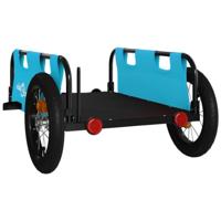 Fietstrailer oxford stof en ijzer blauw - thumbnail