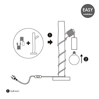 Landelijke tafellamp Maritime - 21/21/55cm - bedlampje - Hout - geschikt voor E27 LED lichtbron - met snoerschakelaar - geschikt voor woonkamer, slaapkamer en thuiskantoor
