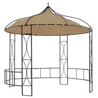VidaXL Prieel rond 300x290 cm taupe - thumbnail