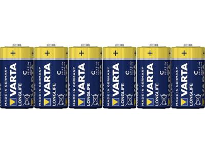 Varta LONGLIFE C Folie 6 C batterij (baby) Alkaline 1.5 V 7600 mAh 6 stuk(s)