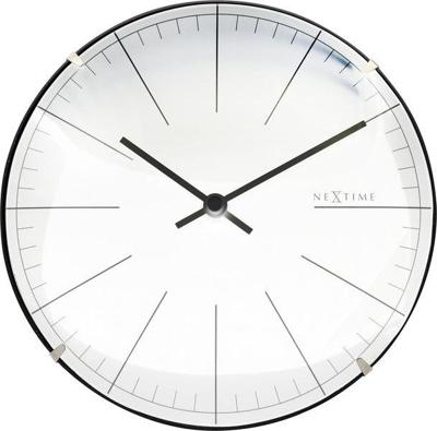 NeXtime ne-3506wi wandklok big stripe ø20 glas wit NeXtime ne-3506wi wandklok big stripe ø20 glas wit