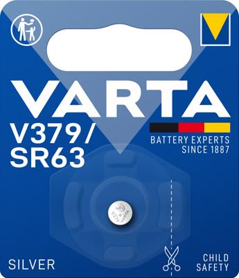 Varta Knoopcel 379 1.55 V 1 stuk(s) 15 mAh Zilveroxide SILVER Coin V379/SR63 Bli 1 Varta Knoopcel 379 1.55 V 1 stuk(s) 15 mAh Zilveroxide SILVER Coin V379/SR63 Bli 1