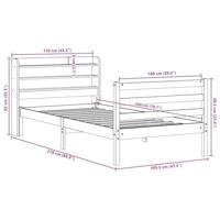 Bedframe zonder matras massief grenenhout wasbruin 100x200 cm - thumbnail