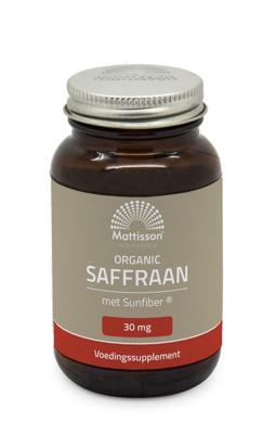 Mattisson Organic saffraan 30mg bio 60 Vegetarische capsules