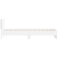 Bedframe met hoofdbord en LED-verlichting wit 90x200 cm - thumbnail