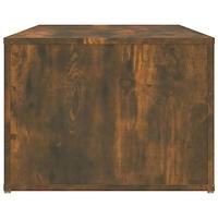 Salontafel 100x50x36 cm bewerkt hout gerookt eikenkleurig - thumbnail