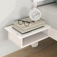 Bedframe met nachttafels Wit 140 x 200 cm Massief grenenhout - thumbnail