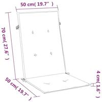 VidaXL Stoelkussens 2 st hoge rug 120x50x4 cm stof gemêleerd antraciet - thumbnail