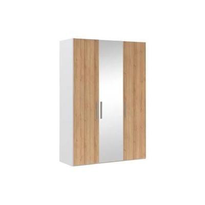 Goossens Kledingkast Easy Storage Ddk, Kledingkast 153 cm breed, 220 cm hoog, 2x draaideur en 1x spiegel draaideur midden