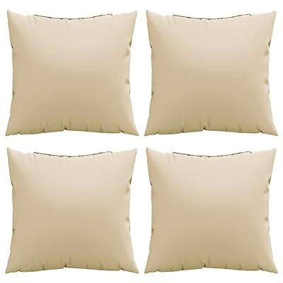 Bankkussens 4 st 60x60 cm stof beige