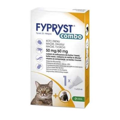FYPRYST Combo 50/60mg - druppels tegen vlooien en teken voor katten - 1x0.5ml