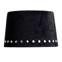 Lampenkap velvet - lampenkap Bristol, groot - lampenvoet zwart - thumbnail