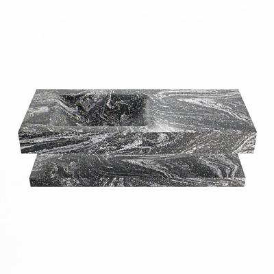 MONDIAZ ALAN-DLUX 110cm planchet Lava. Vrijhangende wastafel CLOUD links zonder kraangat, kleur Lava. MONDIAZ ALAN-DLUX 110cm planchet Lava. Vrijhangende wastafel CLOUD links zonder kraangat, kleur Lava.