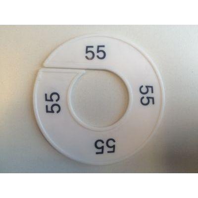 Maatring wit/zwart 55