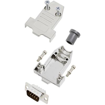 TRU COMPONENTS TCDTNT09MDMPK 7709080 D-sub male connectorset 180 ° Aantal polen: 9 Soldeerkelk 1 stuk(s)