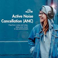 LogiLink BT0053 Over Ear koptelefoon Bluetooth Stereo Zwart Noise Cancelling - thumbnail