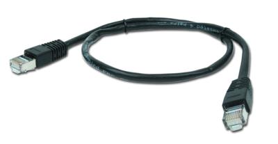 FTP Cat5E patchkabel, 1 m, zwart