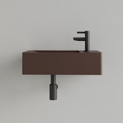 Fontein Gliss Design Freya Solid Marble 40x22x10 cm Met Kraangat Rechts Mat Choco Bruin Gliss Design Fontein Gliss Design Freya Solid Marble 40x22x10 cm Met Kraangat Rechts Mat Choco Bruin Gliss Design