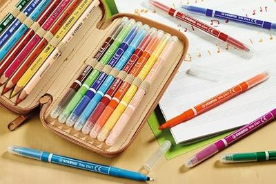 STABILO Trio 2 in 1 viltstift etui 10 STABILO Trio 2 in 1 viltstift etui 10