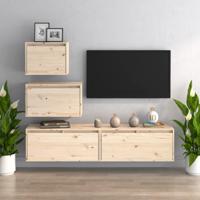 Tv-meubelen 4 st massief grenenhout - thumbnail