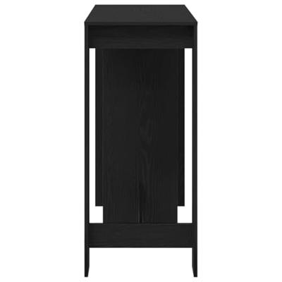 Bartafel met plank Zwart Eiken 124 x 46 x 103.5 cm Bewerkt hout