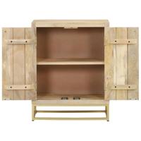 Dressoir met 2 deuren 55x30x70 cm massief mangohout - thumbnail