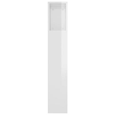 Hoofdbordkast 220x18,5x104,5 cm hoogglans wit