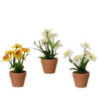 Kunstplant narcis in pot Ø7.5xH18cm - thumbnail