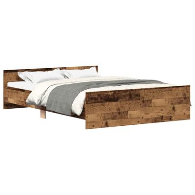 Bedframe zonder matras 140x200 cm bewerkt hout oud hout