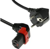 ACT AK5266 230V Stroomkabel CEE7/7 Male (Haaks)/C13 (Haaks Omhoog) Lockable Zwart - 3 meter - thumbnail