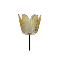 Waxinelichthouder tulp geel Ø8,5cm - thumbnail